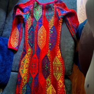 Colorful Patterned Women's Dress